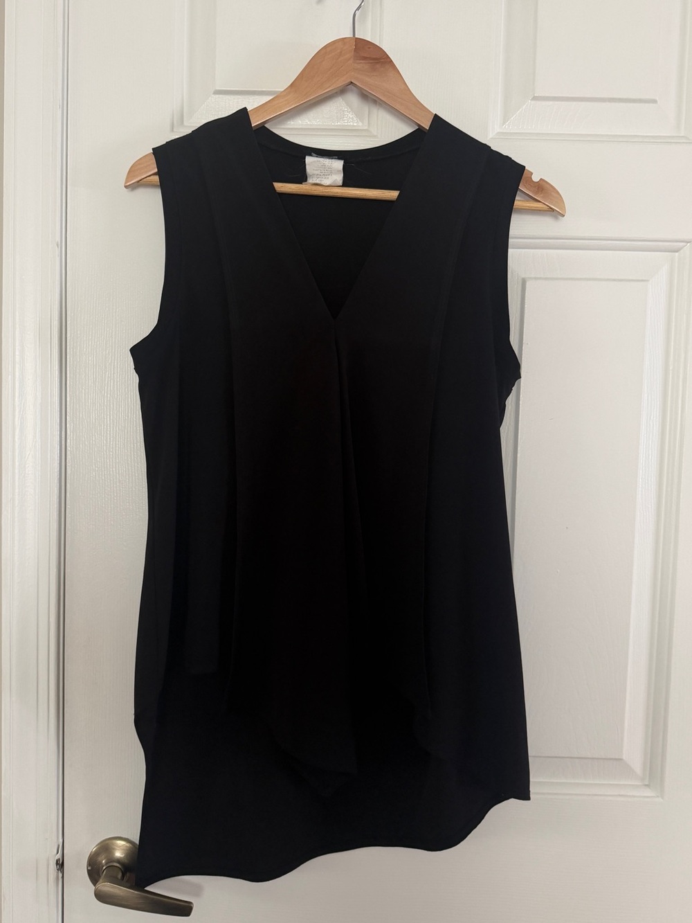 Bali Sleeveless V-Neck Layered Top - Black